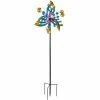 Hot Sale 🌟 Evergreen 75 In. H Solar Wind Spinner, Bubbles And Blades ⭐
