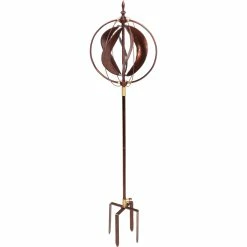 Flash Sale 🧨 Evergreen Copper Sphere 48 In. Hydro Wind Spinner 👍