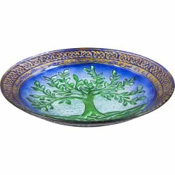 Coupon 💯 Evergreen Tree Of Life Glass Birdbath 👍