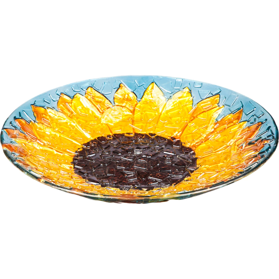 New ๐ Evergreen Sunfower Birdbath With Crushed Glass Look ๐ 1 New ๐ Evergreen Sunfower Birdbath With Crushed Glass Look ๐