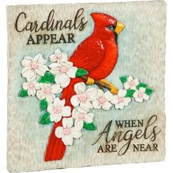 Outlet 🎁 Evergreen 10.5 In. Cardinals Appear When Angels Are Near Garden Stone 👏