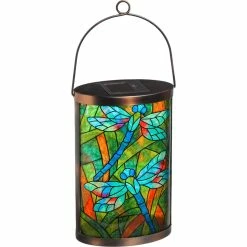 Best Pirce ⭐ Evergreen Tiffany Inspired 14.7 In. Dragonfly Solar Lantern 🌟