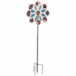 Hot Sale ❤️ Evergreen Wind Spinner With Verdigris And Copper Petals ❤️
