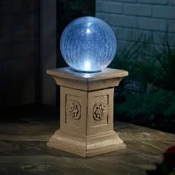 Cheapest 🌟 Smart Solar Chameleon Solar Gazing Ball With Tuscan Stand 🛒