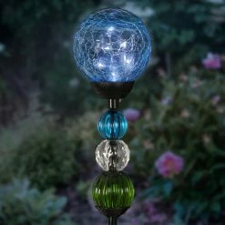 Coupon 🔔 Exhart Solar Blue Crackle Glass Ball Garden Stake 4 X 30 In. 👏 -Patio Garden Garage Shop unnamed file 184