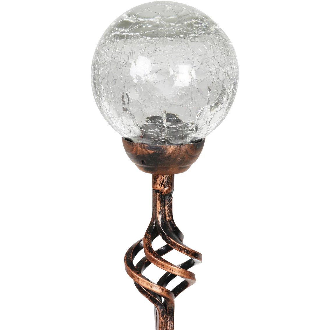 Brand new ⌛ Exhart Solar Crackle Glass Ball Garden Stake Metal Finial 4 X 31 In. 🔔 1 Brand new ⌛ Exhart Solar Crackle Glass Ball Garden Stake Metal Finial 4 X 31 In. 🔔