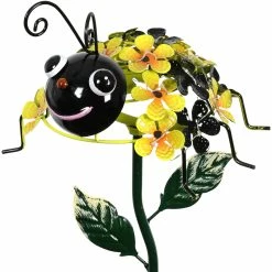 Best deal ✔️ Exhart Solar Charming Insect Of Flowers With 21 LED Lights Garden Stake 🧨