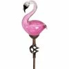 Buy 👏 Exhart Solar Hand Blown Glass Pink Flamingo Garden Stake 🎁