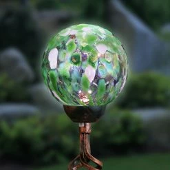 Deals 👍 Exhart Solar Honeycomb Glass Ball Garden Stake With Metal Finial 😍 -Patio Garden Garage Shop unnamed file 211