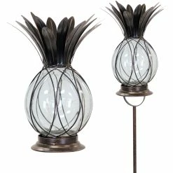 Best Pirce 🎁 Exhart Solar Garden Pineapple Light ✨