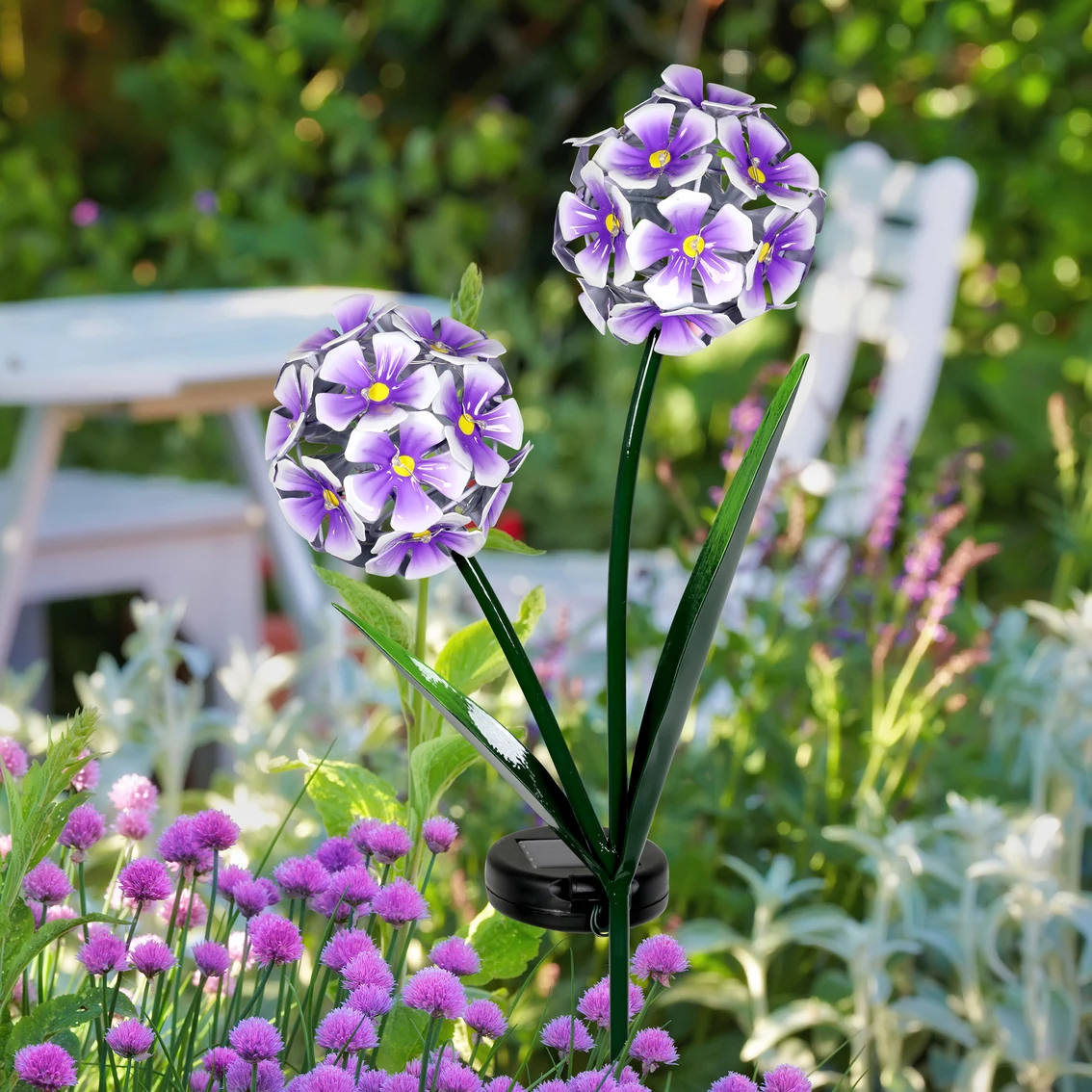 Budget ⌛ Exhart Solar Double Hydrangea Metal 29 In. Garden Stake 😉 2 Budget ⌛ Exhart Solar Double Hydrangea Metal 29 In. Garden Stake 😉 - Image 2