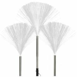 Deals 🔔 Exhart Solar Fiber Optic Light 21 In. Garden Stake 3 Pc. Set ✨