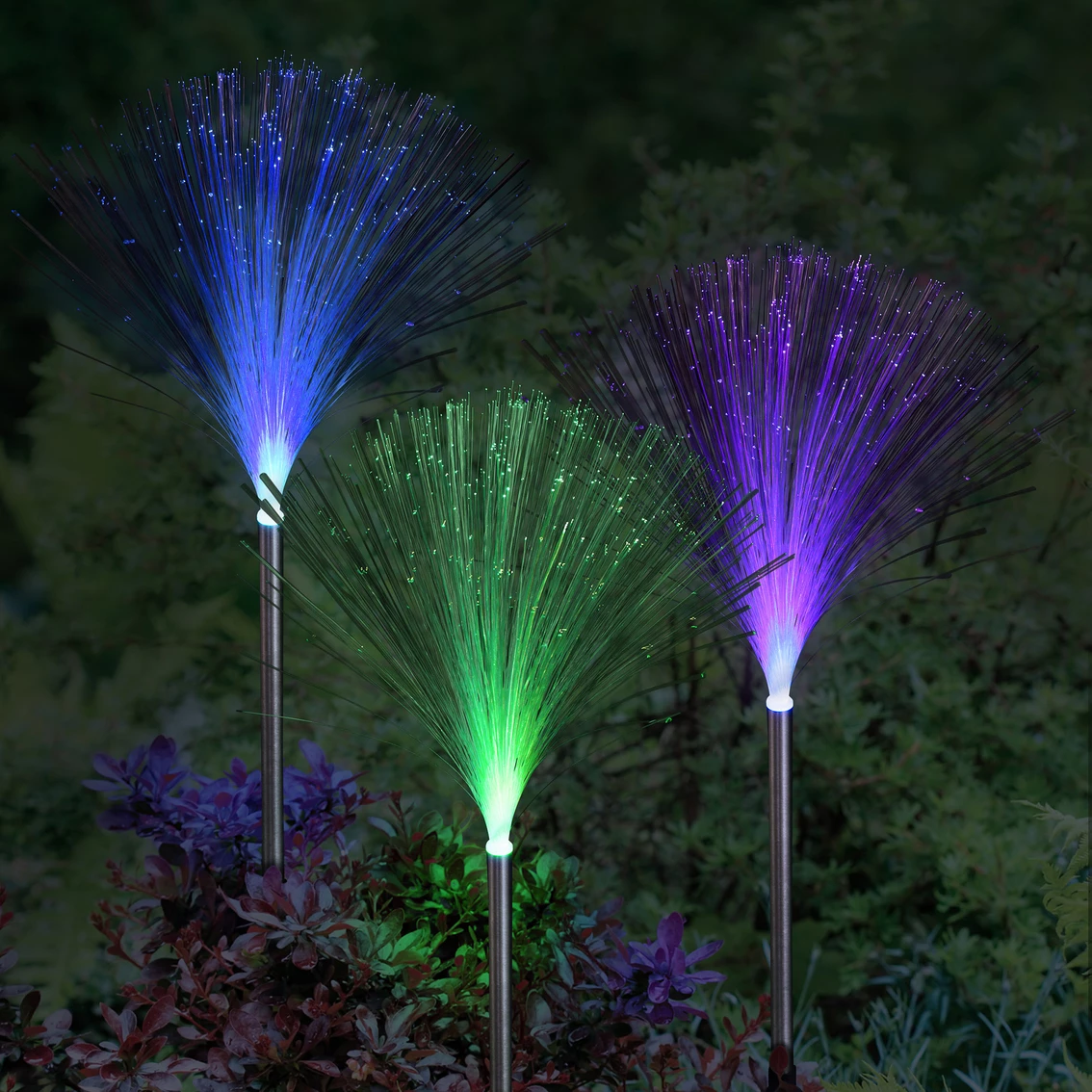 Deals ๐ Exhart Solar Fiber Optic Light 21 In. Garden Stake 3 Pc. Set โจ 3 Deals ๐ Exhart Solar Fiber Optic Light 21 In. Garden Stake 3 Pc. Set โจ - Image 3