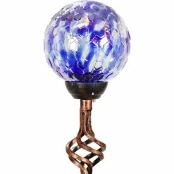 Discount 😀 Exhart Solar Honeycomb Glass Ball 31 In. Garden Stake With Metal Finial 🥰