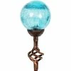 Budget 😉 Exhart Solar Blue Crackle Glass Ball 31 In. Garden Stake ✨