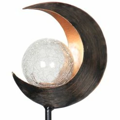 Patio Garden Garage Shop 3 Flash Sale π₯ Exhart Solar Lunar Torch Moon 37 In. Garden Stake π