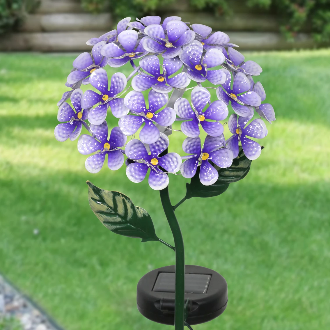 Outlet ✨ Exhart Solar Metal Hydrangea Garden Stake With 26 LED Lights ⌛ 2 Outlet ✨ Exhart Solar Metal Hydrangea Garden Stake With 26 LED Lights ⌛ - Image 2