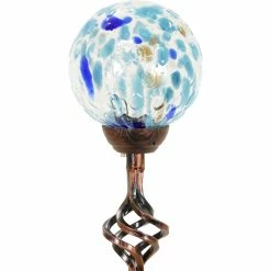 Best reviews of ๐ Exhart Solar Pearlized Honeycomb Glass Ball Garden Stake โ
