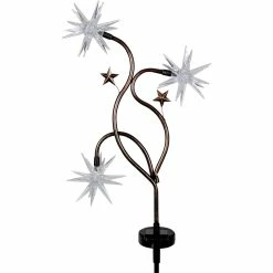 Cheap ๐ Exhart Solar Patriotic Triple Starburst Garden Stake 3 LED Lights โจ