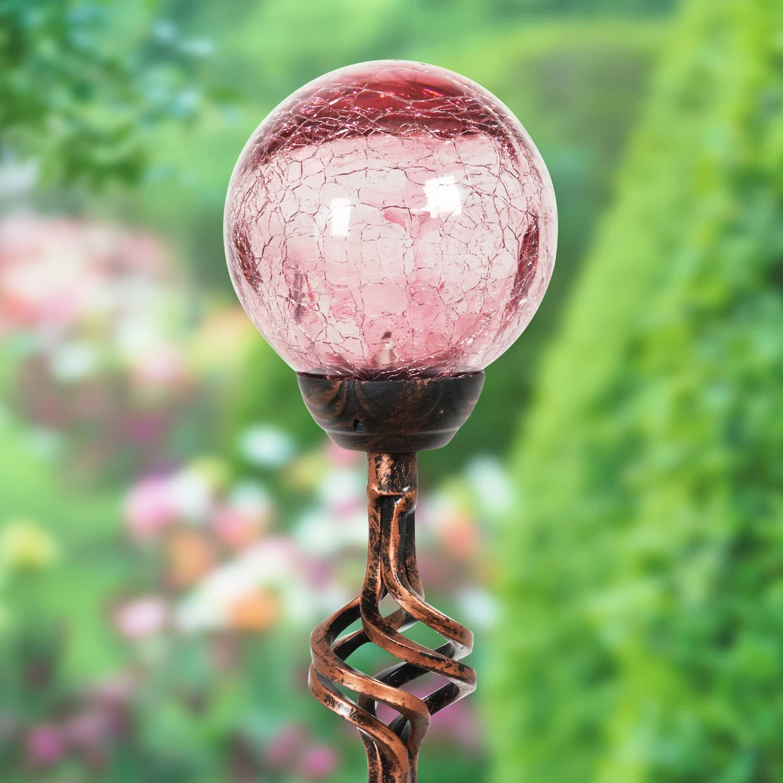 Coupon ๐ Exhart Solar Purple Crackle Glass Ball Garden Stake ๐ 2 Coupon ๐ Exhart Solar Purple Crackle Glass Ball Garden Stake ๐ - Image 2