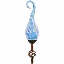 Best Sale ๐ Exhart Solar Pearlized Glass Spiral Flame Garden Stake ๐ฏ