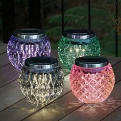 Discount 😉 Exhart Solar Glass Prism Light 4 Pc. Set 😉 -Patio Garden Garage Shop unnamed file 316