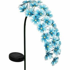 Patio Garden Garage Shop 2 Best deal π Exhart Solar Metal Hanging Flower Garden Stake With 24 LED Lights β