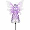 Cheapest 🔔 Exhart Solar Purple Acrylic Angel Stake With 13 LEDs 😉