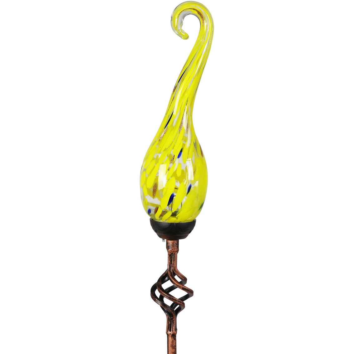 Deals ๐ Exhart Solar Hand Blown Yellow Glass Spiral Flame Garden Stake โจ 1 Deals ๐ Exhart Solar Hand Blown Yellow Glass Spiral Flame Garden Stake โจ