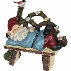 Promo ๐ Exhart Solar Park Bench Pat Gnome Statue ๐