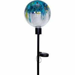 Budget 😀 Alpine 33 In. Tall Outdoor Solar Multicolor Globe Garden Stake With LED Lights 🤩