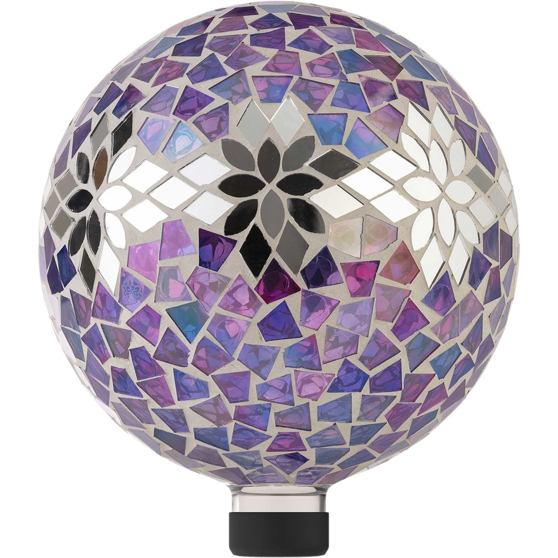Flash Sale 👏 Alpine 10 In. Diameter Glass Mosaic Flower Pattern Gazing Globe 👍 1 Flash Sale 👏 Alpine 10 In. Diameter Glass Mosaic Flower Pattern Gazing Globe 👍
