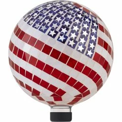 Best reviews of ⌛ Alpine 12 In. Tall Indoor/Outdoor Mosaic American Flag Gazing Globe Yard Art Decor 😉