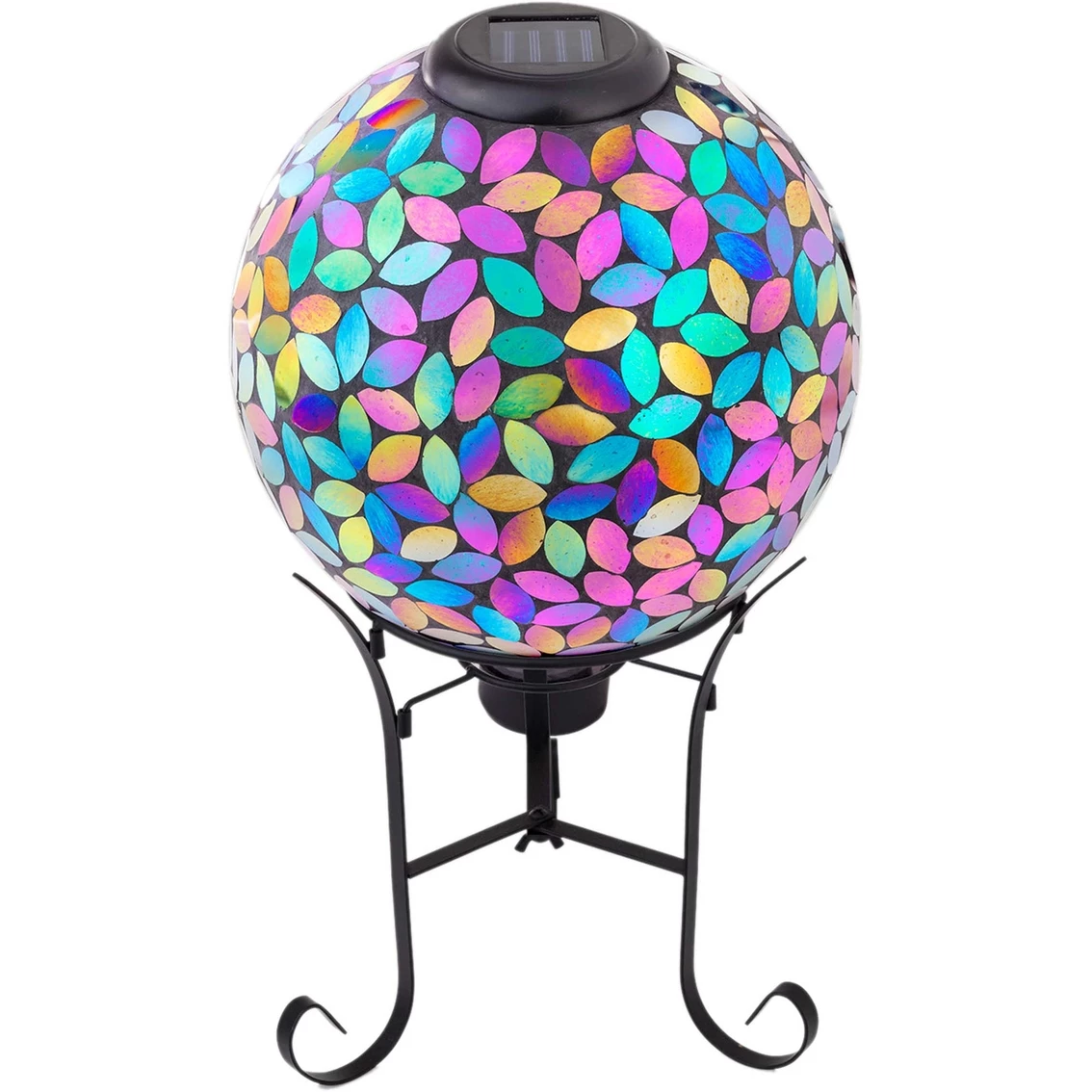 Promo ⌛ Alpine Outdoor Solar Powered Glass Mosaic Gazing Globe With Metal Stand ✨ 1 Promo ⌛ Alpine Outdoor Solar Powered Glass Mosaic Gazing Globe With Metal Stand ✨