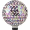 Budget 🥰 Alpine 10 In. Diameter Glass Gazing Globe With Mosaic Flower Design 👏