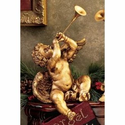Coupon 👏 Design Toscano Trumpeting Angels Of St. Peter's Square, Boy Angel 💯
