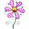 Promo 🛒 Exhart Whimsical Purple Flower Glass And Metal Garden Stake 🧨