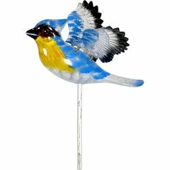 Promo 😍 Exhart Solar WindyWing Bird Garden Stake With Colored LED Lights ✔️