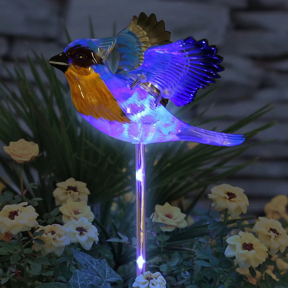 Promo ๐ Exhart Solar WindyWing Bird Garden Stake With Colored LED Lights โ๏ธ 2 Promo ๐ Exhart Solar WindyWing Bird Garden Stake With Colored LED Lights โ๏ธ - Image 2