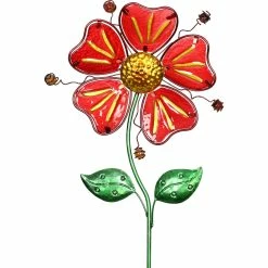 Cheapest ๐ Exhart Whimsical Flower Garden Stake Made Of Glass And Metal 11 In. X 36 In. ๐