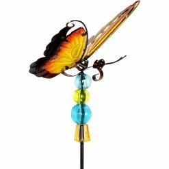 Patio Garden Garage Shop 34 Best Pirce π Exhart Windy Wing Butterfly Stake With Fluttering Wings And Beads β