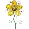 Outlet 🎁 Exhart Whimsical Flower Garden Stake Made With Glass And Metal, 11 In. X 36 In. 😀