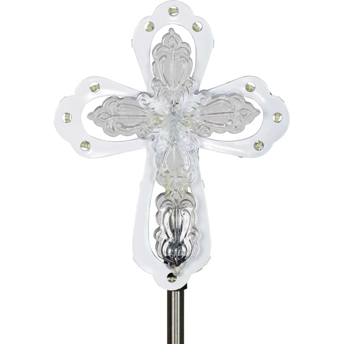 Best Sale ๐ Exhart Solar Acrylic And Metal White Cross Garden Stake With Twelve LED Lights ๐ 1 Best Sale ๐ Exhart Solar Acrylic And Metal White Cross Garden Stake With Twelve LED Lights ๐