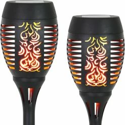 Buy 🎉 Exhart Solar Dancing Flame Torch Stakes Set Of 2 🌟