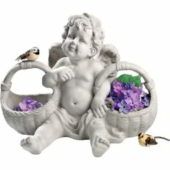 Promo 😀 Design Toscano Basket Of Treats Cherub 🎁