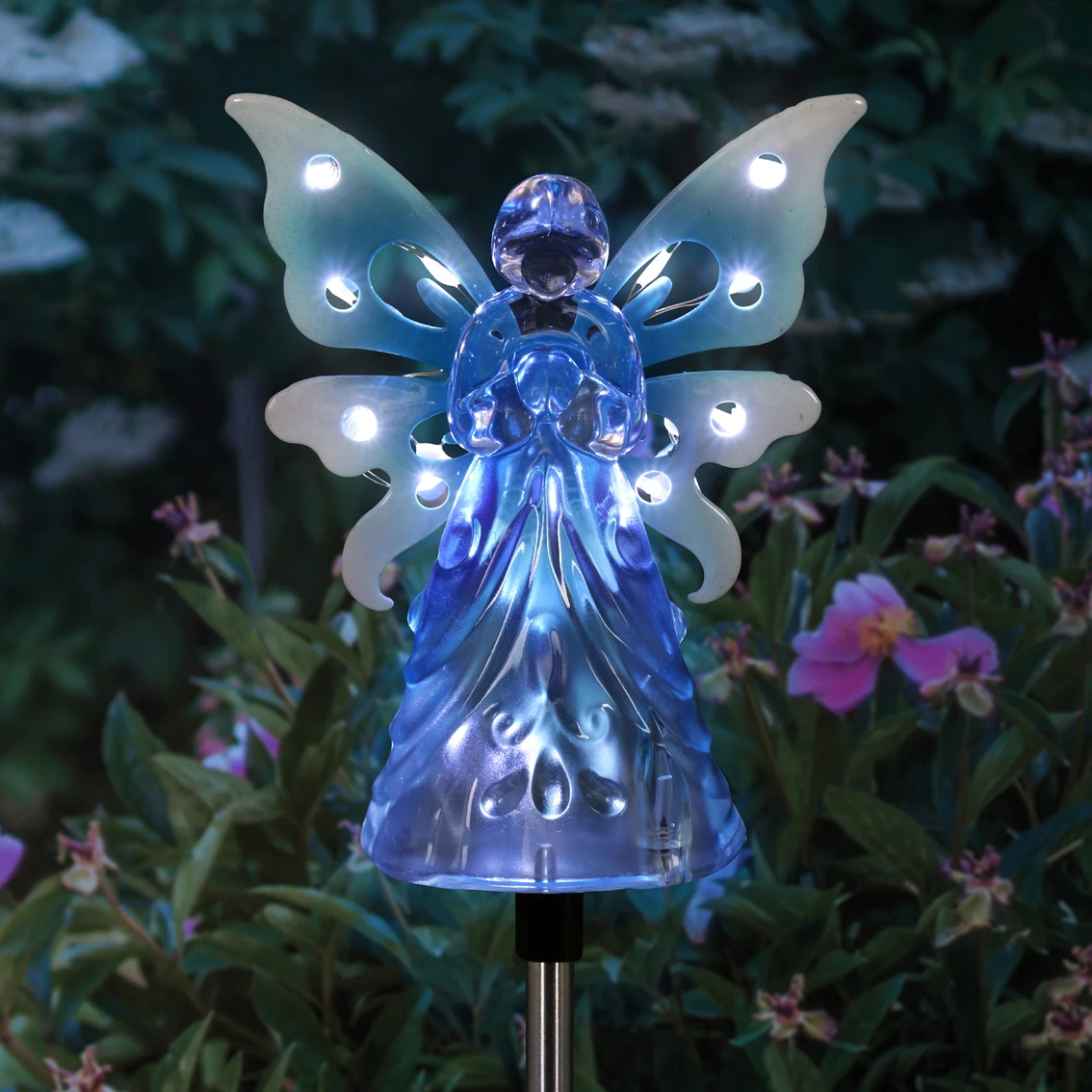 Best Sale ๐ Exhart Solar Acrylic Angel With Wings & Twelve LED Lights On A Metal Garden Stake ๐ 2 Best Sale ๐ Exhart Solar Acrylic Angel With Wings & Twelve LED Lights On A Metal Garden Stake ๐ - Image 2