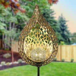 Cheapest ⌛ Exhart Solar Metal Filigree Flame Torch Garden Stake, 6.5 X 35.5 In. ⌛ -Patio Garden Garage Shop unnamed file 492