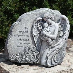 Outlet 😀 Roman Joseph's Studio Angel With Baby Garden Statue 9 In. ⌛