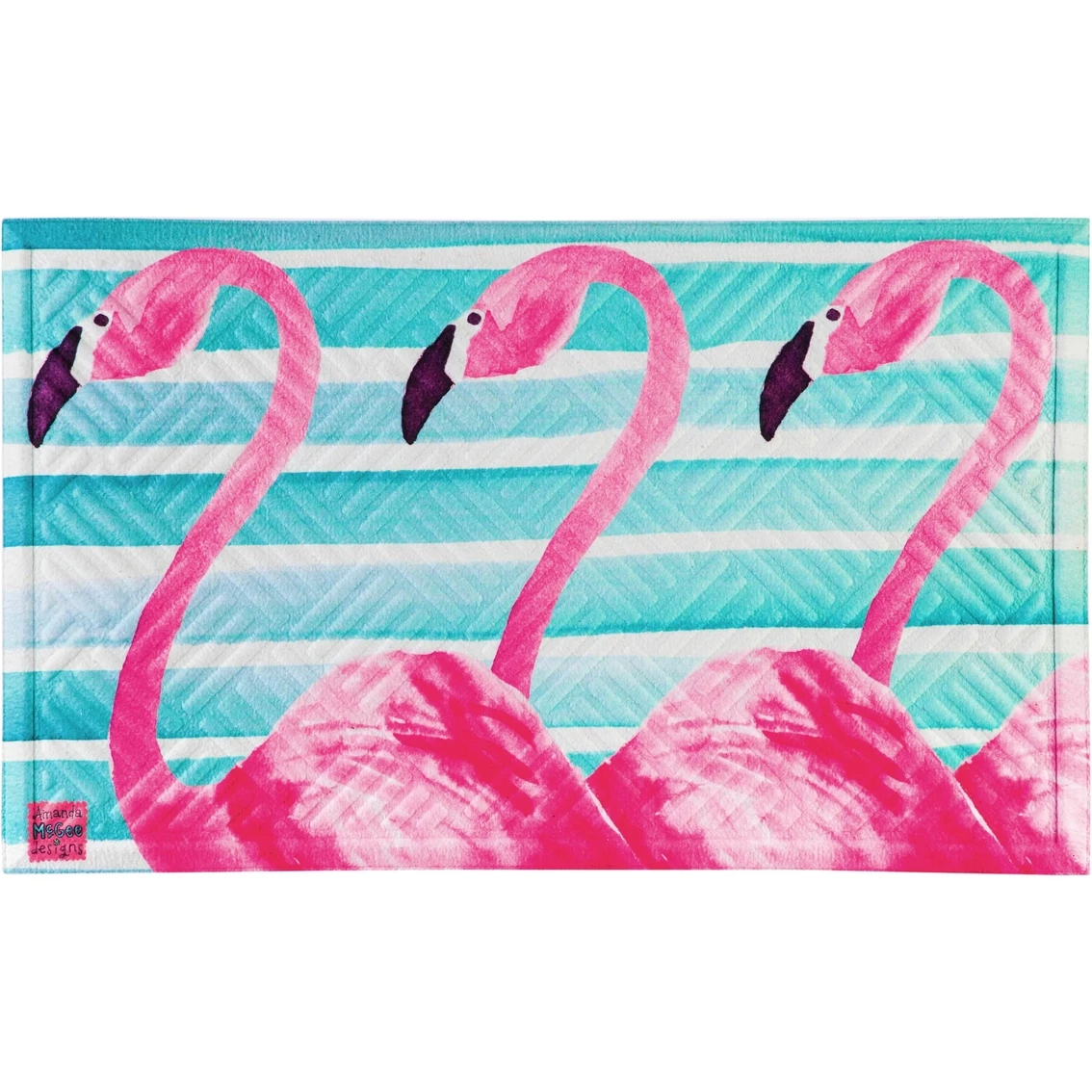 Discount 🔔 Evergreen Flamingo Stripes Embossed Mat 😉 1 Discount 🔔 Evergreen Flamingo Stripes Embossed Mat 😉