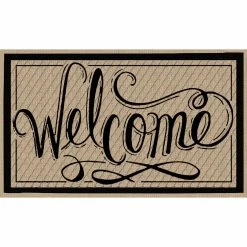 Flash Sale ✨ Evergreen Welcome Script Embossed Mat 🥰